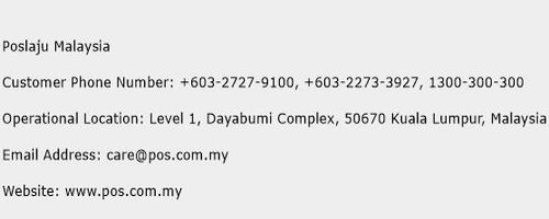 PosLaju Contact Number